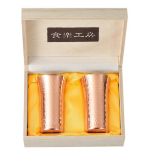 cne 926 純銅製　鎚目一口ビール2pcセット